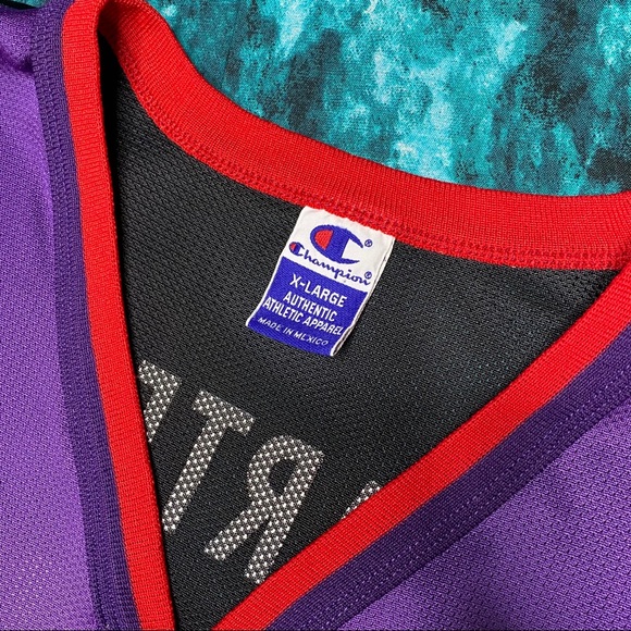 Vtg Vince Carter Jersey Champion Toronto Raptors - Picture 11 of 12